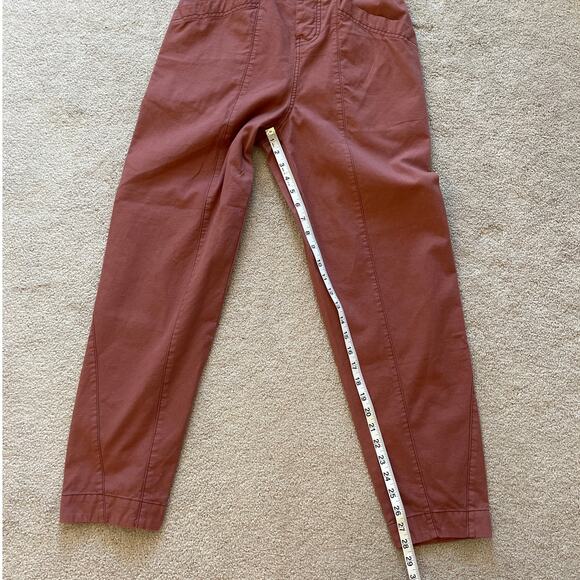 Free People Ready To Run Cinch Waist Pants Size XS Rust Baggy Barrel Tapered - Picture 9 of 9